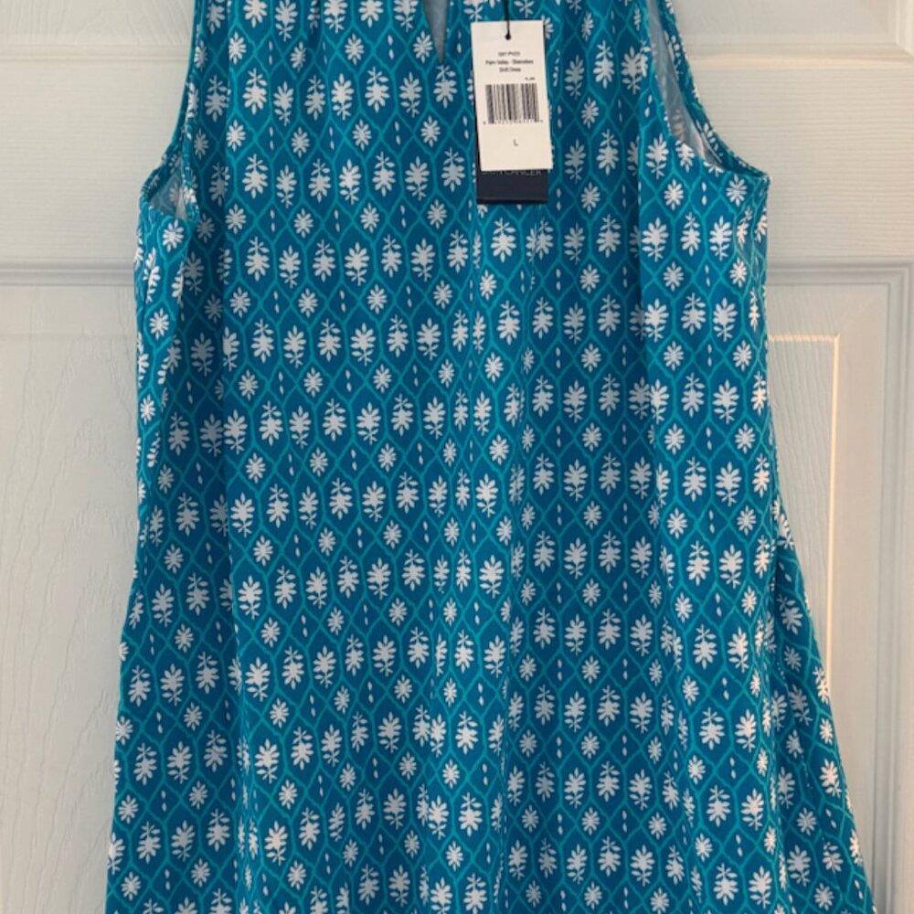 Cabana Life Palm Valley Sleeveless Shift Dress NWT Blue Large - Picture 5 of 7